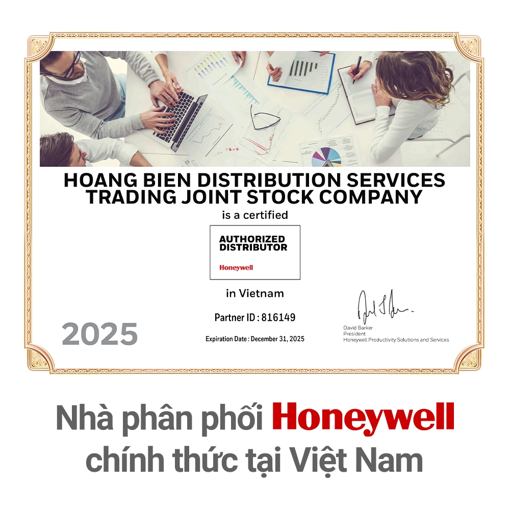 Giấy chứng nhận nhà phân phối Honeywell chính thức tại Việt Nam