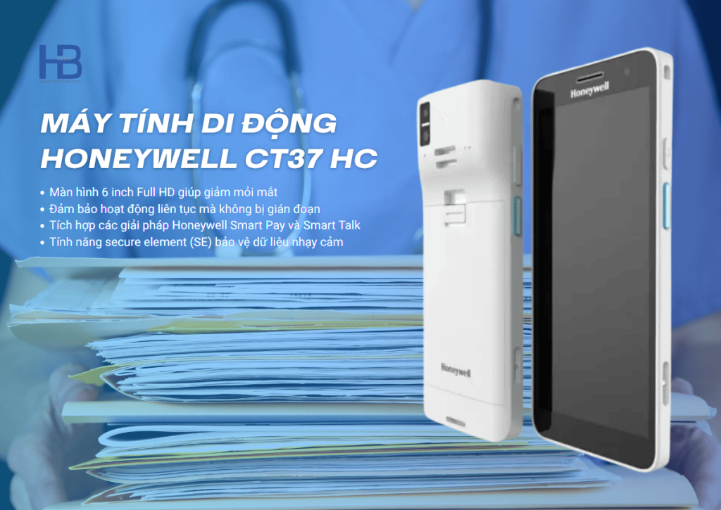 Máy tính di động Honeywell CT37 HC cho ngành y tế 5 Ưu điểm vượt trội của Máy tính di động Honeywell CT37 HC