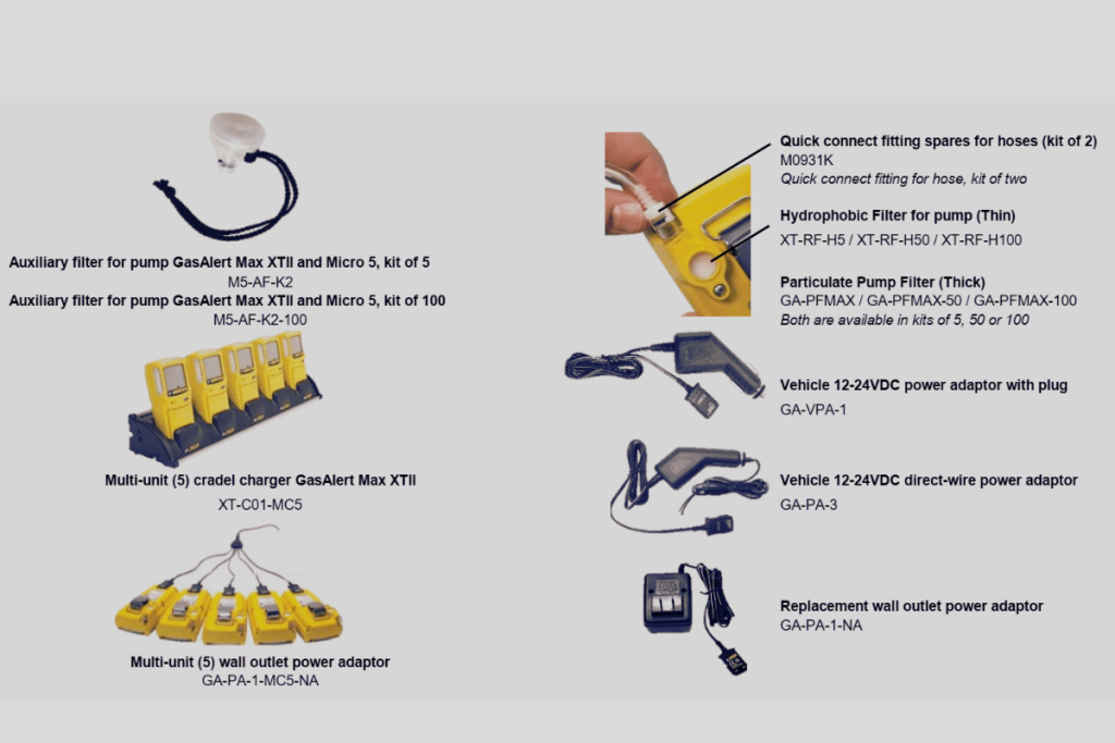 Máy dò khí Honeywell BW Max XT II 6 Thông số kỹ thuật máy dò khí Honeywell BW Max XT II