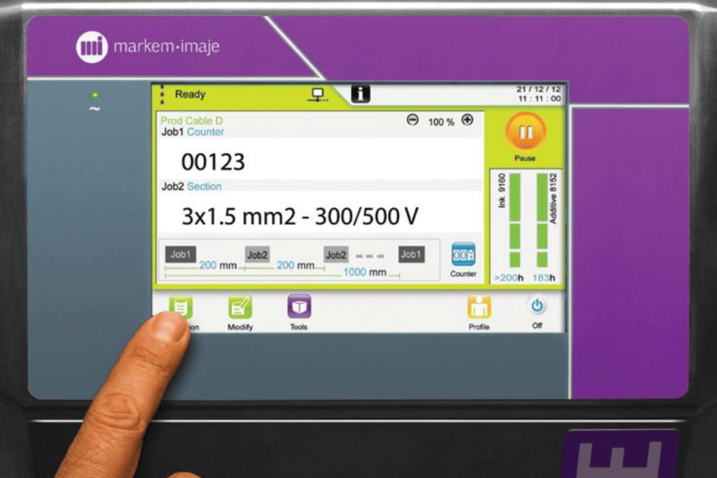 Màn hình của máy in phun liên tục Markem-Imaje 9450 E