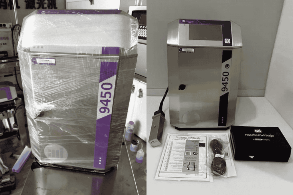 Máy in phun liên tục Markem-Imaje 9450 trong thực tế