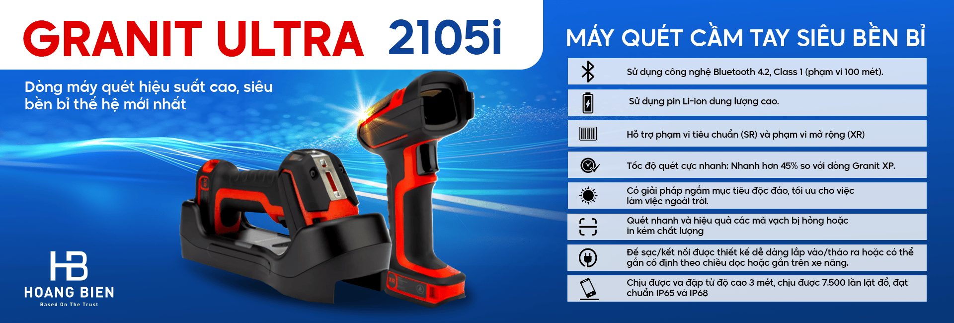 Banner honeywell may quet cam tay granit ultra 2105i